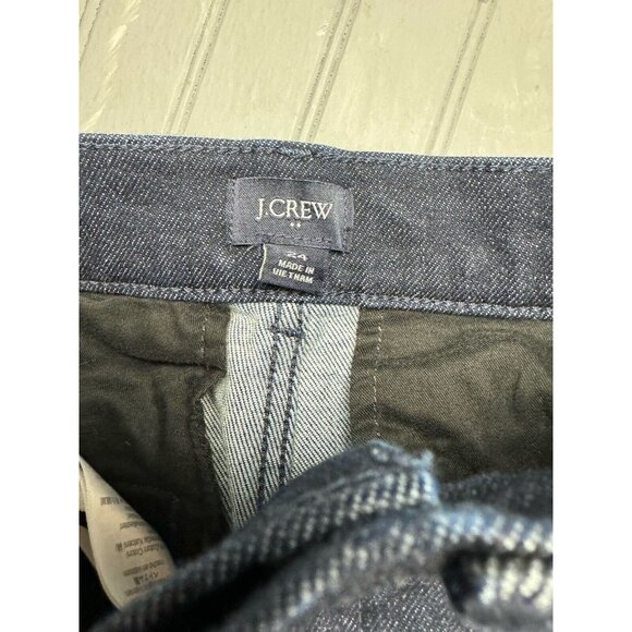 J Crew Size 24 Womens Trouser Jeans Wide Leg High Rise Stretch Dark Wash - Picture 2 of 4